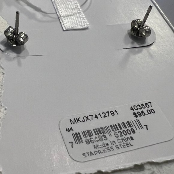 Michael Kors Logo Lock Earring Studs - Picture 3 of 3